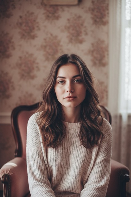 Vintage Contemplative Portrait